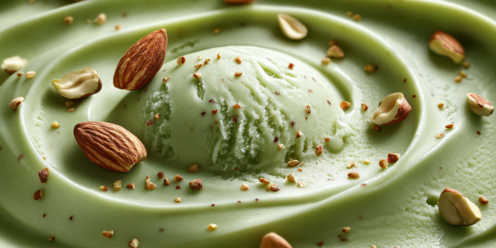 Creamy green dessert topped with nuts offers a refreshing treat perfect for warm days
